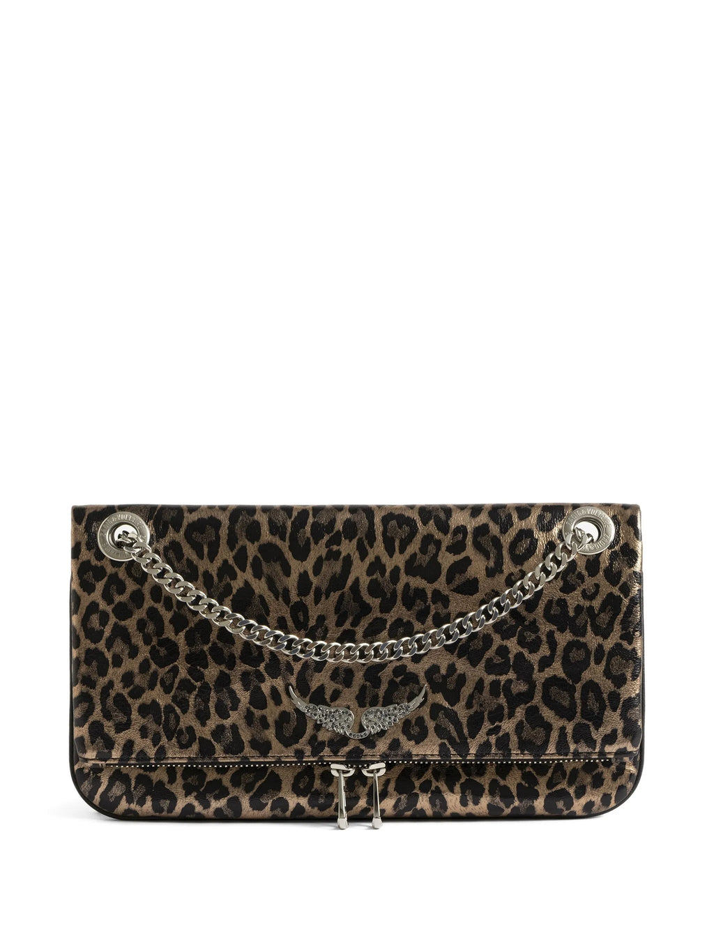 Rock II metal leopard clutch