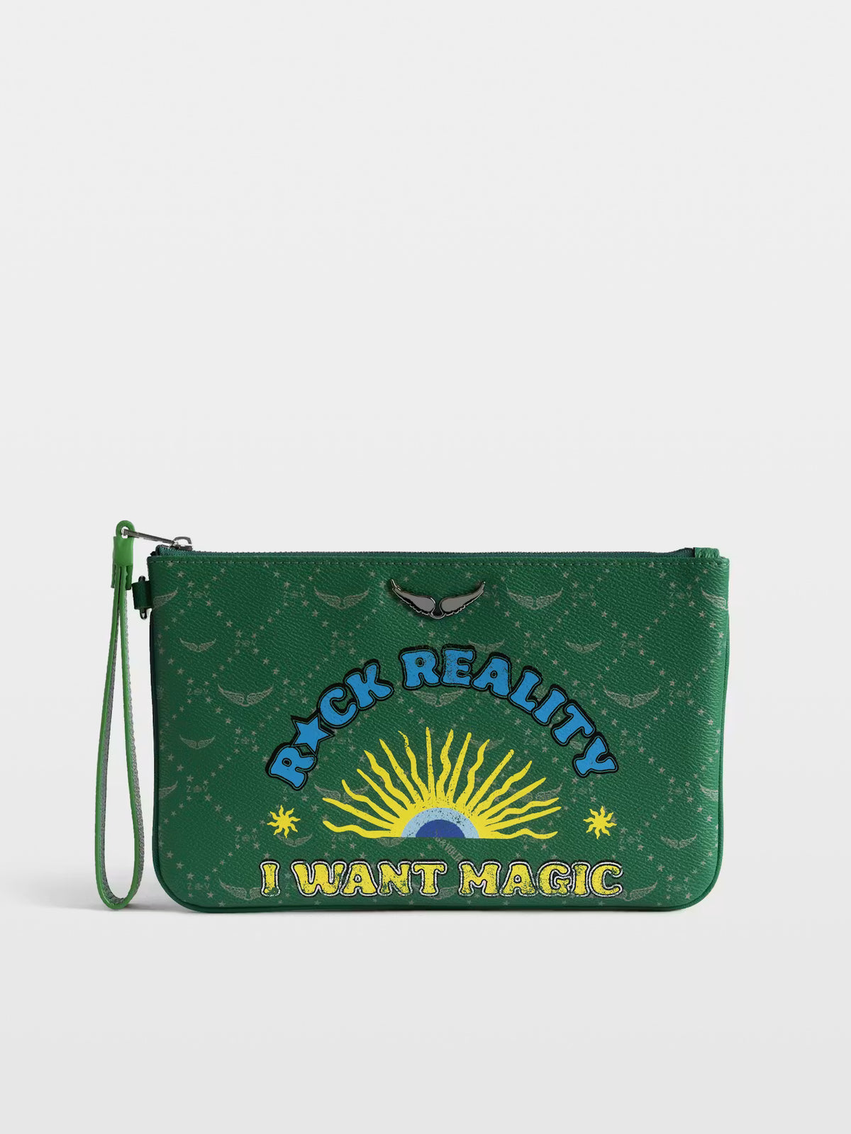 Z Pouch Green Clutch