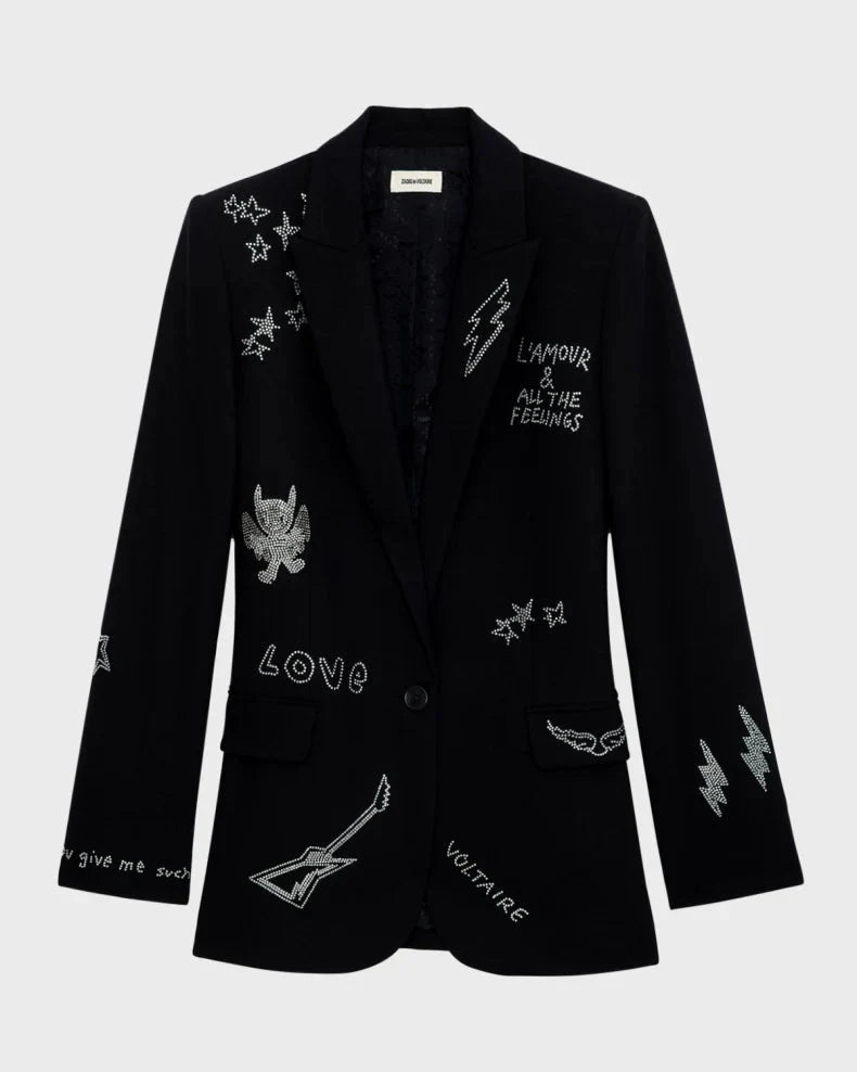 Zadig & Voltaire Valse Multi-Strass Blazer - Navy