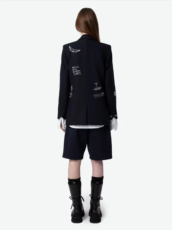 Zadig & Voltaire Valse Multi-Strass Blazer - Navy